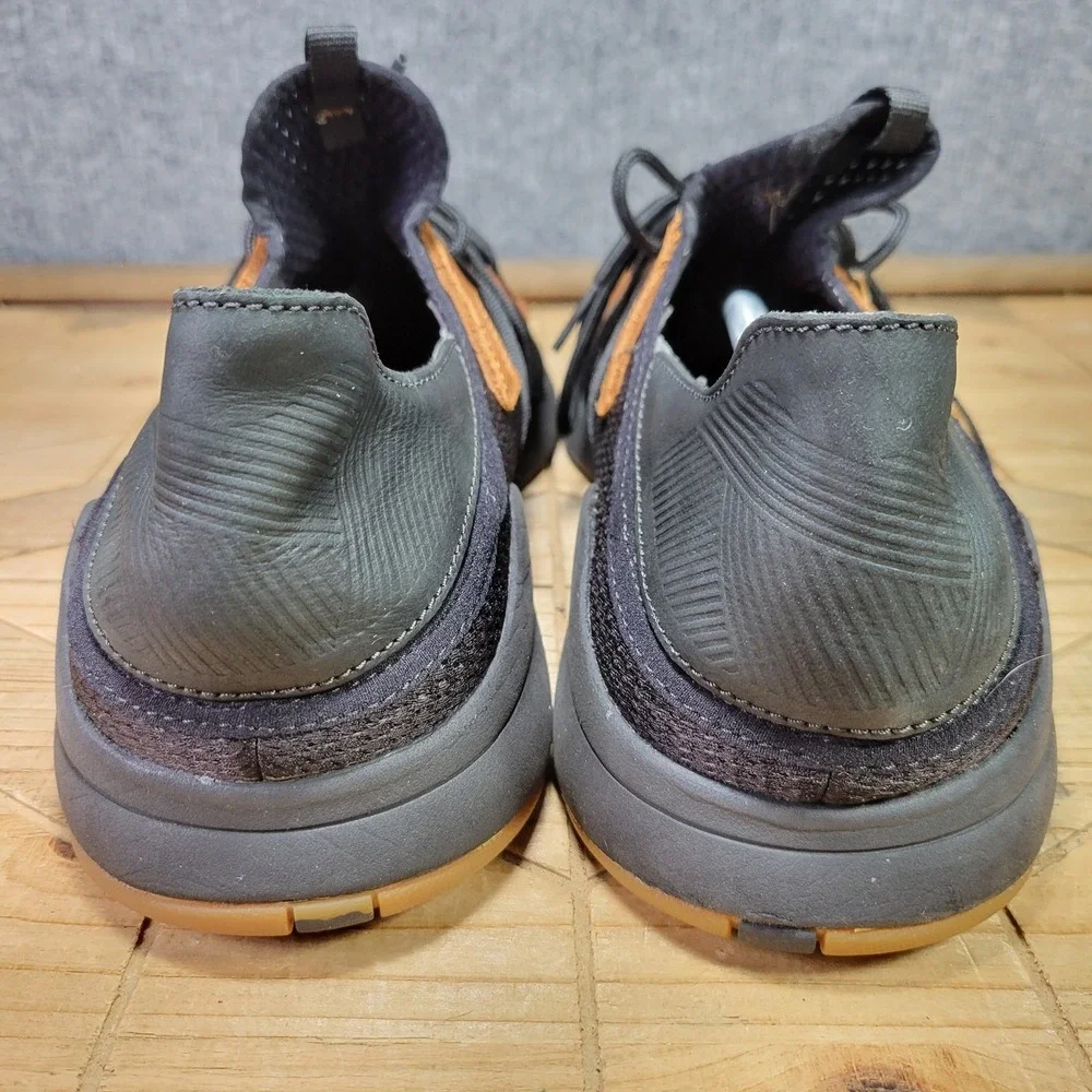 Olukai Mio Li Mens 14 Lace Up Mesh Athletic Shoes Casual Black Brown‎ Sneakers - Picture 7 of 13